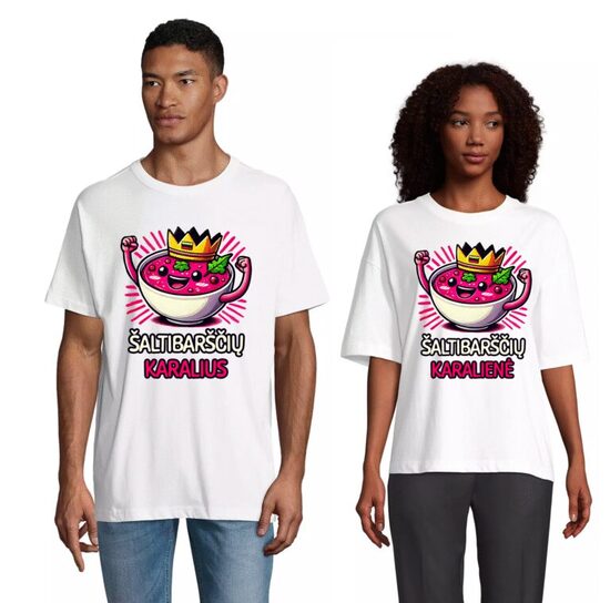  Unisex marškinėliai poroms Šaltibarščių pora